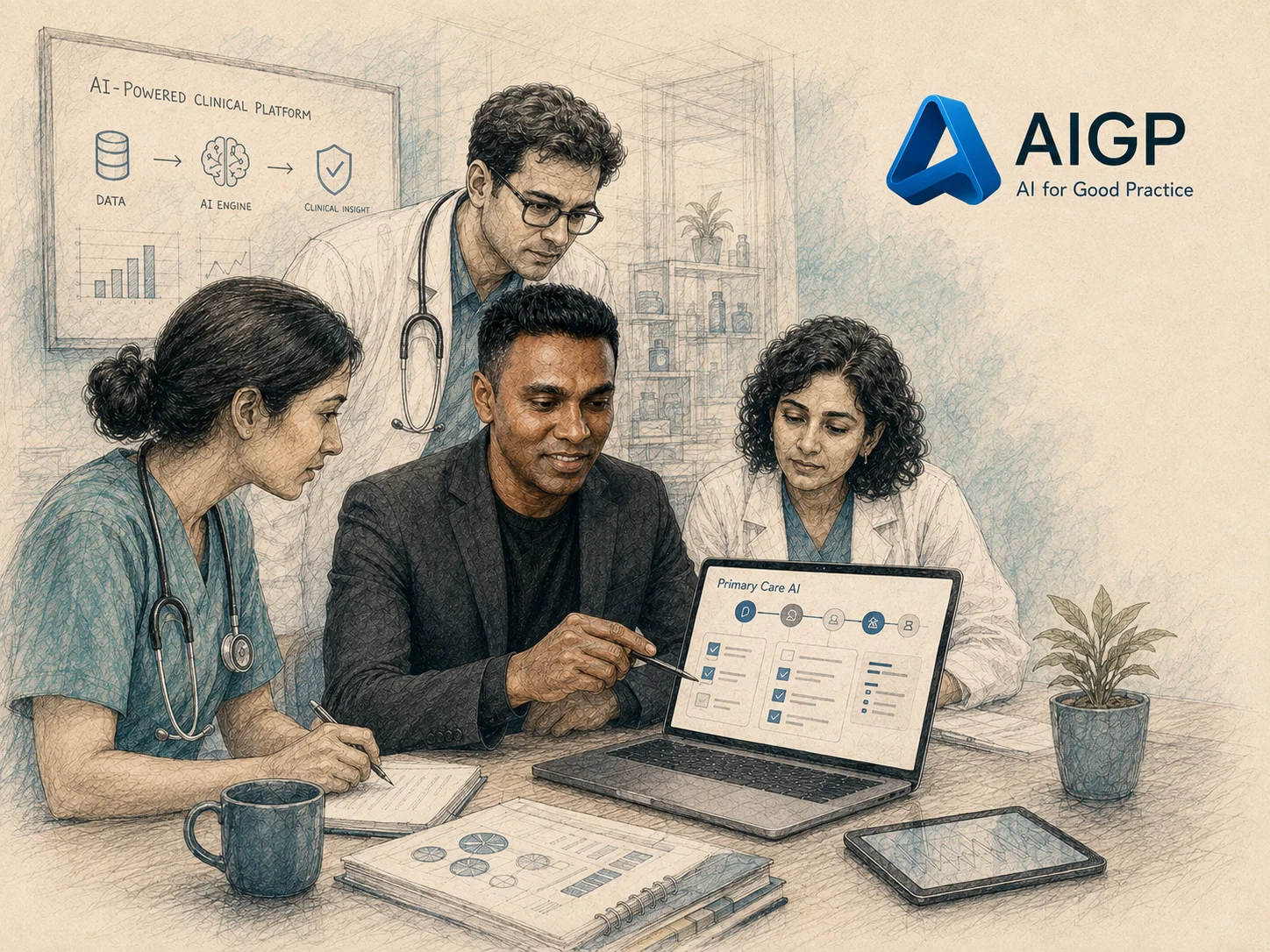 Yudara and clinicians designing a secure AI-supported care workflow